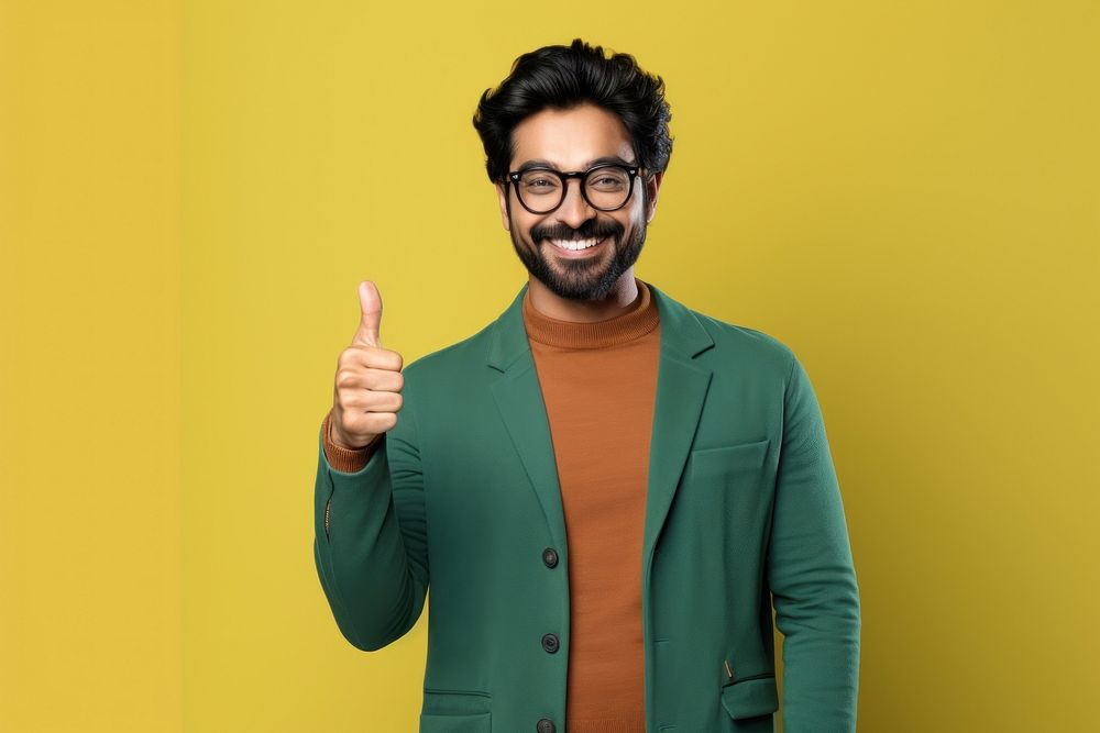 Pakistani man smiling glasses smile.