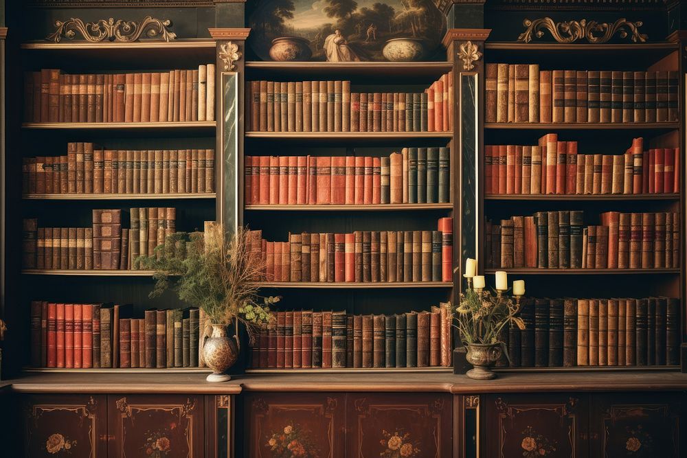 A book library bookshelf furniture bookcase.