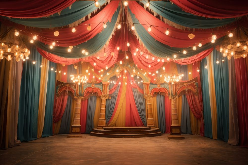 Circus stage ballroom architecture.