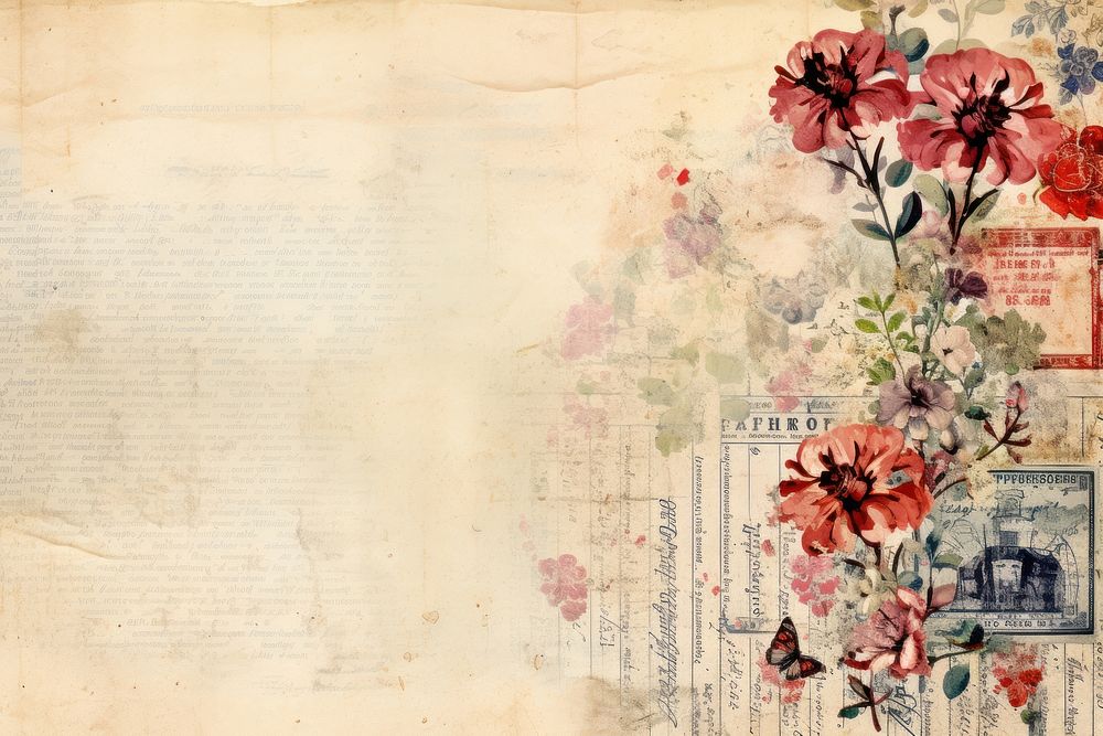 Letter backgrounds flower paper.
