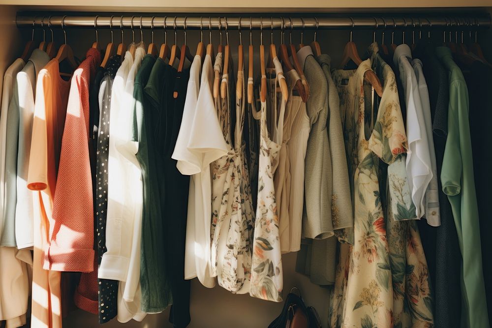 Walk in closet wardrobe room arrangement.