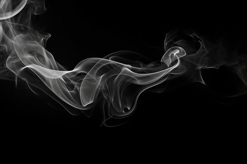 Photography of smoke motion black white.