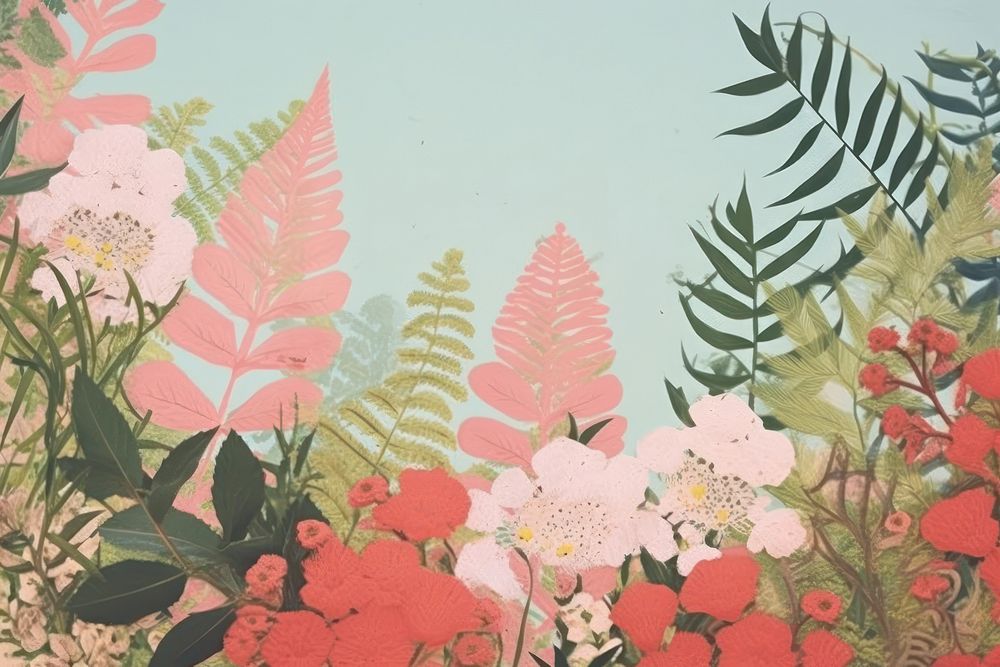 Botanicals backgrounds painting pattern.