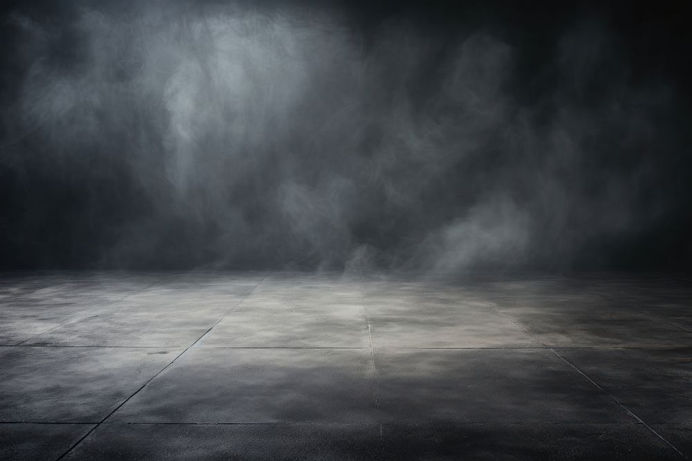 Black concrete floor backgrounds thunderstorm architecture. AI generated Image by rawpixel.