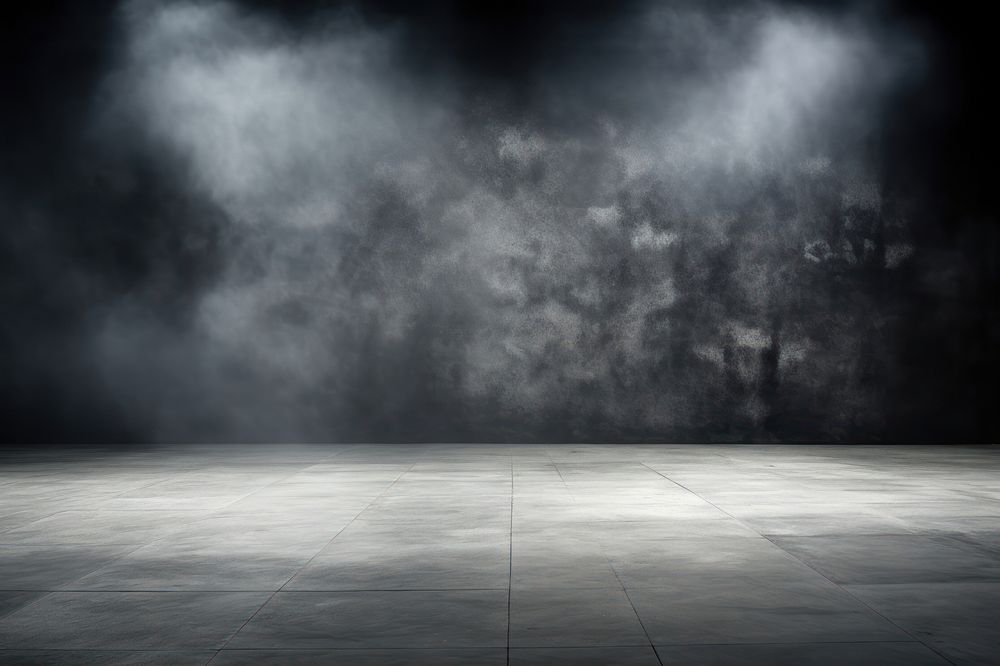 Concrete floor backgrounds stage smoke. AI generated Image by rawpixel.
