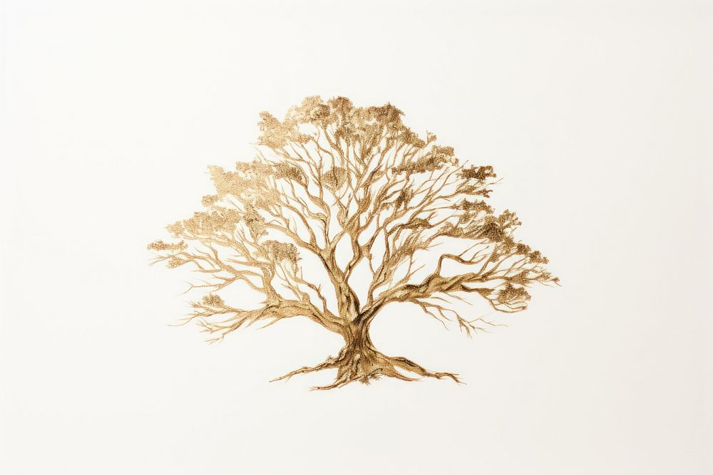 A tree art drawing sketch. AI generated Image by rawpixel.