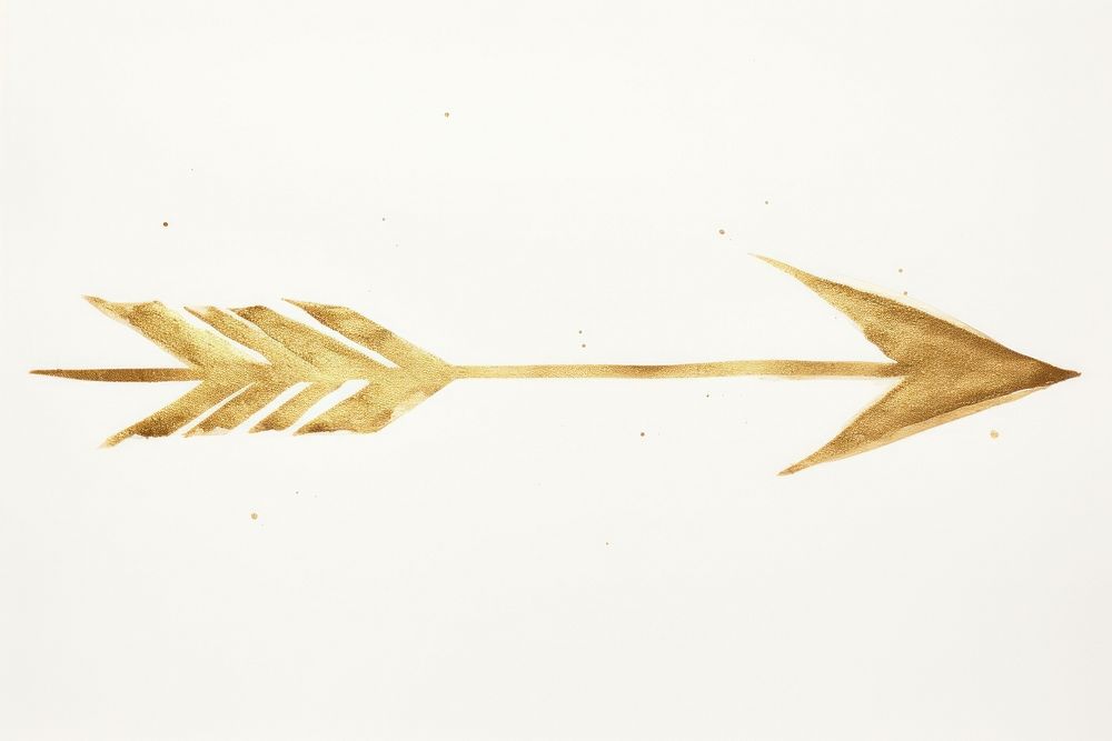 Arrow gold art creativity. AI generated Image by rawpixel.