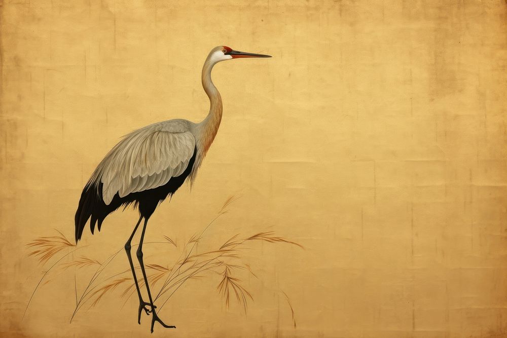 Crane animal bird ciconiiformes. AI generated Image by rawpixel.