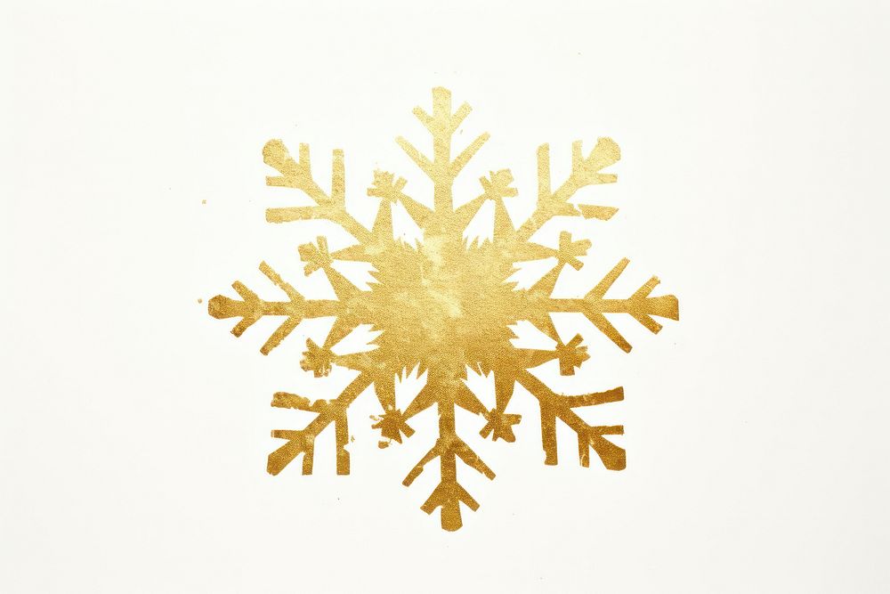 Snow flake snowflake white gold. AI generated Image by rawpixel.