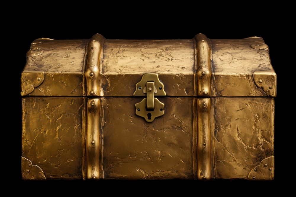 Treasure box gold container letterbox. AI generated Image by rawpixel.