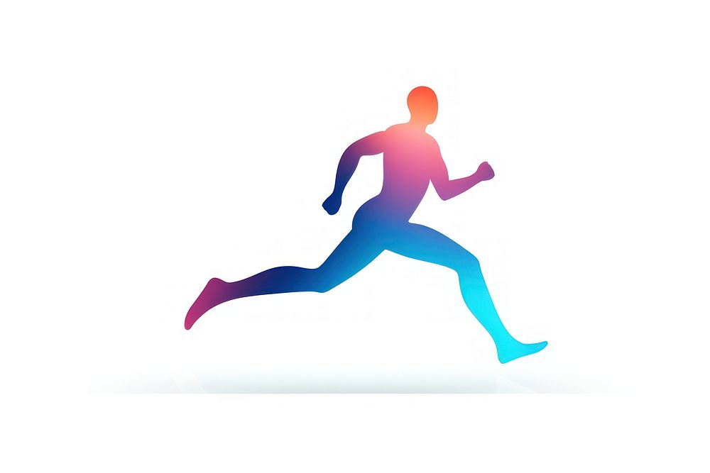 Man running jogging determination competition.