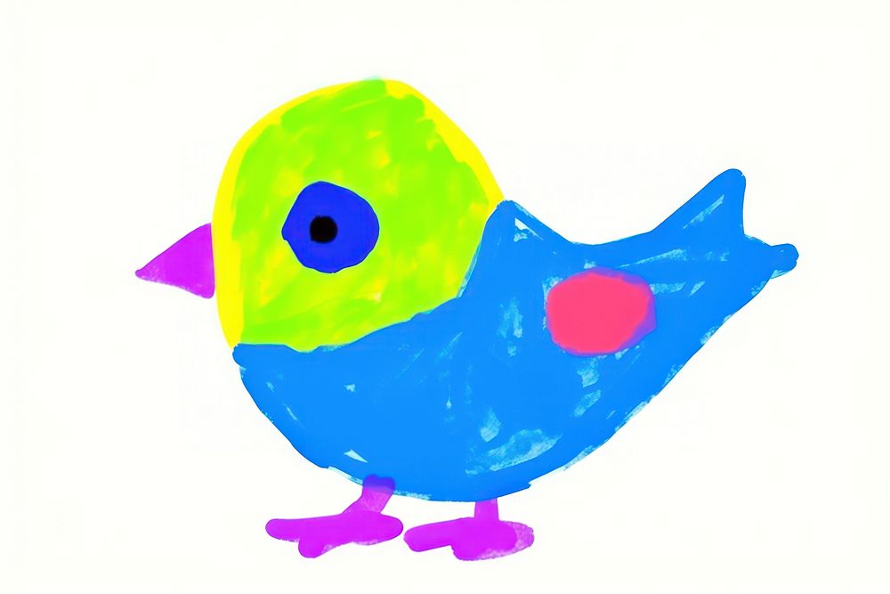 A blue bird animal beak vibrant color. AI generated Image by rawpixel.