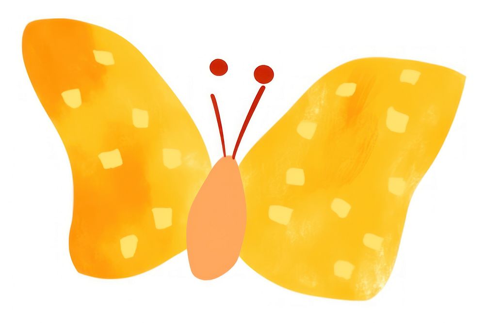 Butterfly petal white background confectionery. AI generated Image by rawpixel.