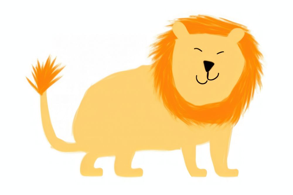 Lion animal mammal white background. AI generated Image by rawpixel.