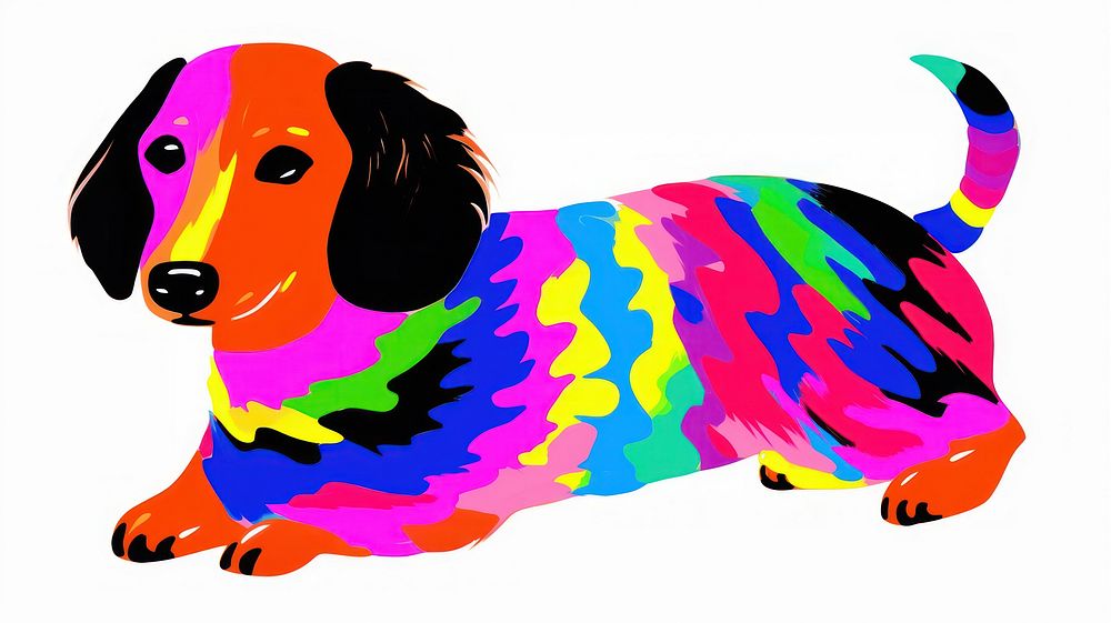 Black Dachshund dachshund animal mammal. AI generated Image by rawpixel.
