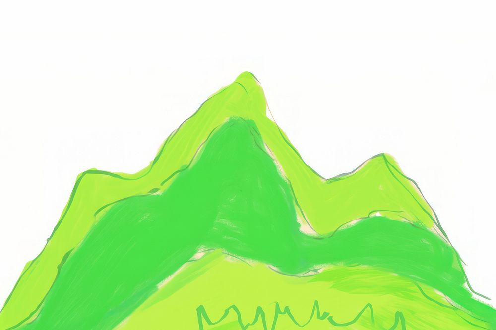 Green mountain abstract white background vibrant color. AI generated Image by rawpixel.