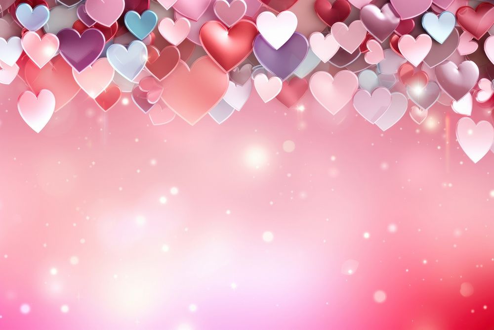Shiny hearts backgrounds valentine's day celebration.