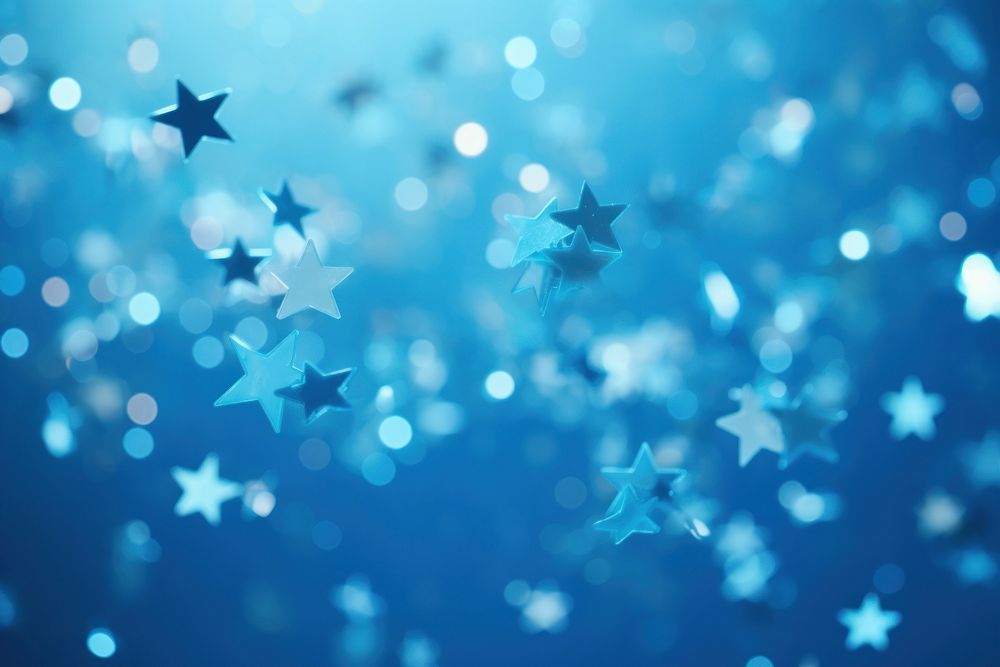 Holographic star shaped confetti backgrounds celebration decoration.