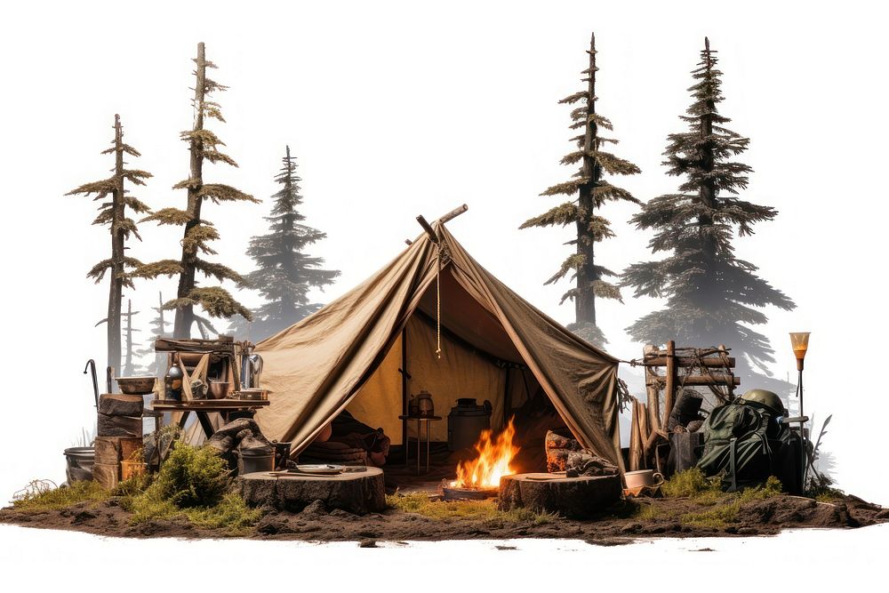 Campsite outdoors bonfire camping.