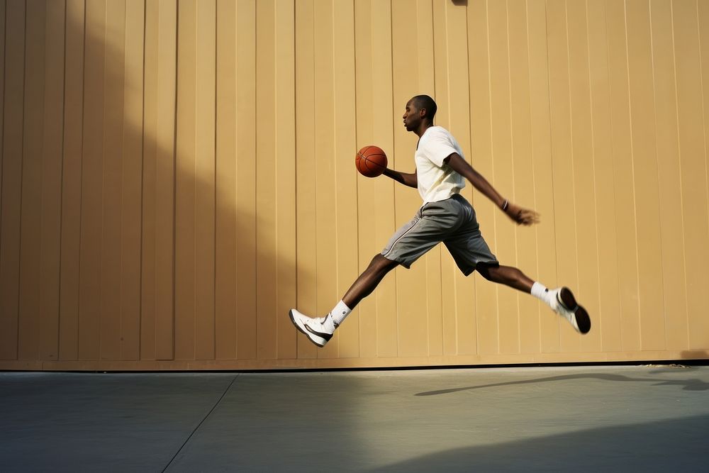 African American mans basketball footwear sports.