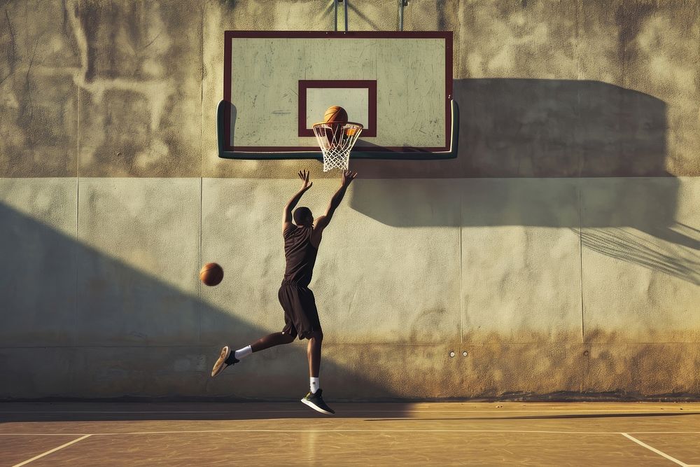 African American mans basketball footwear sports.