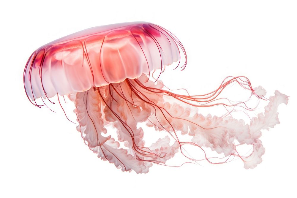 Box jellyfish animal white background invertebrate.