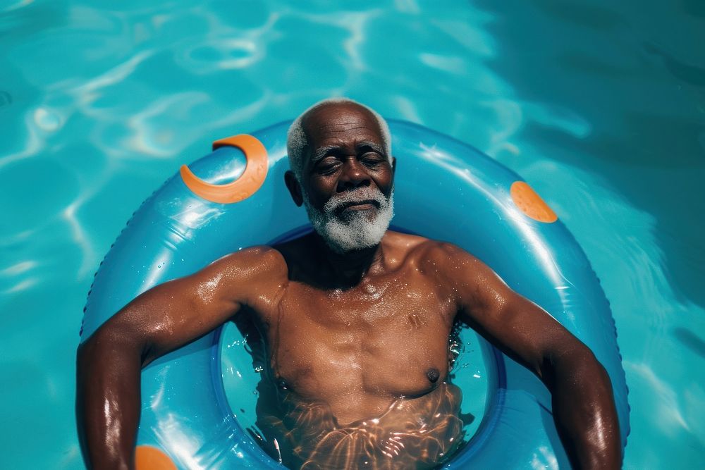 Ghanan man bathing summer adult.