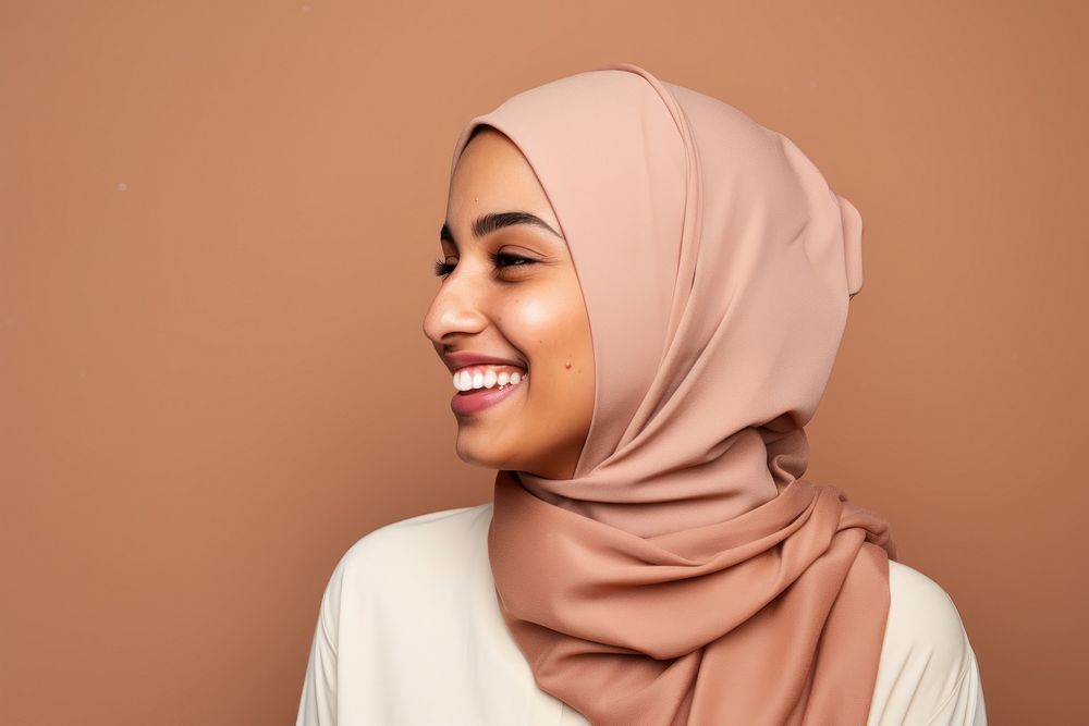 Happy arab woman adult smile brown. AI generated Image by rawpixel.