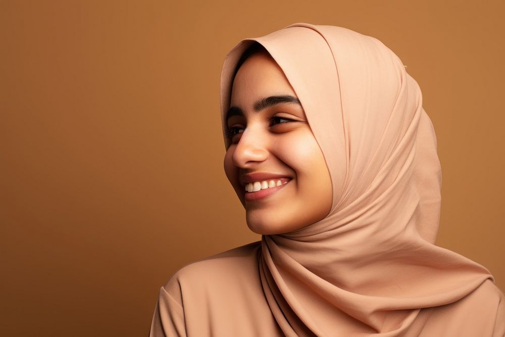 Happy arab woman portrait adult smile. AI generated Image by rawpixel.