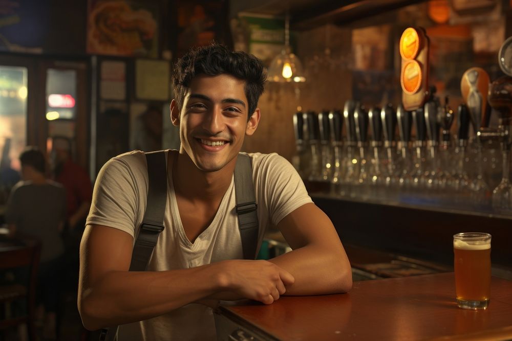 Indian teen age men smile adult pub.