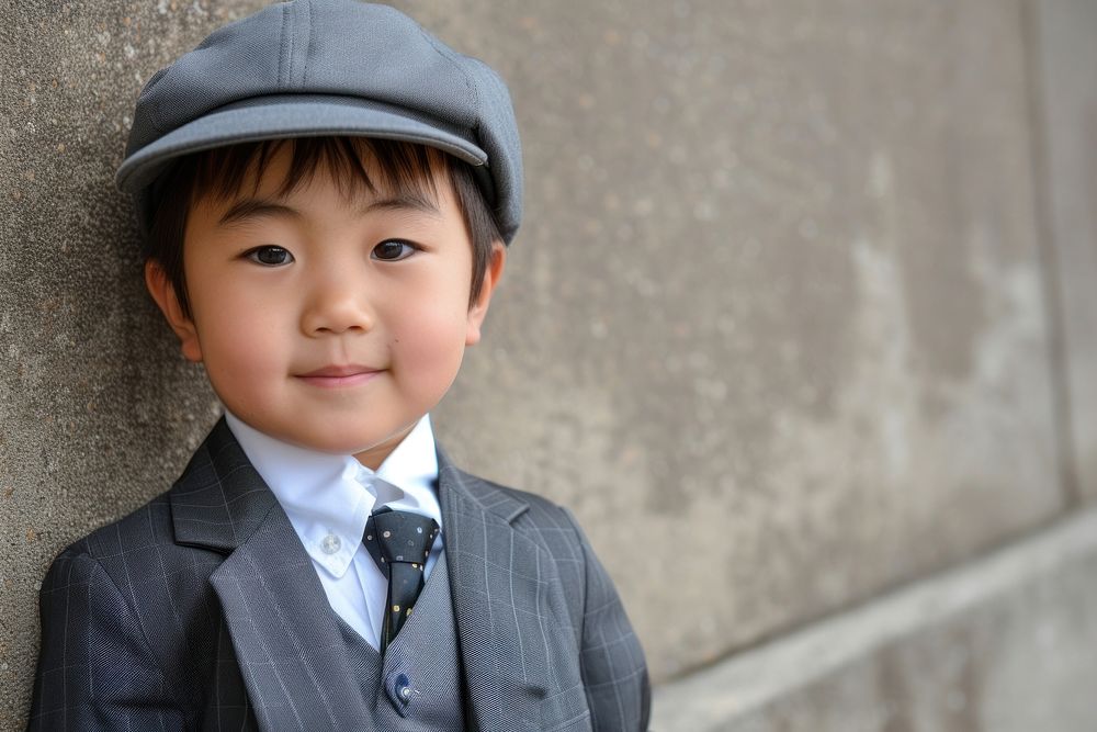 Japanese kid Engineer portrait child photo.