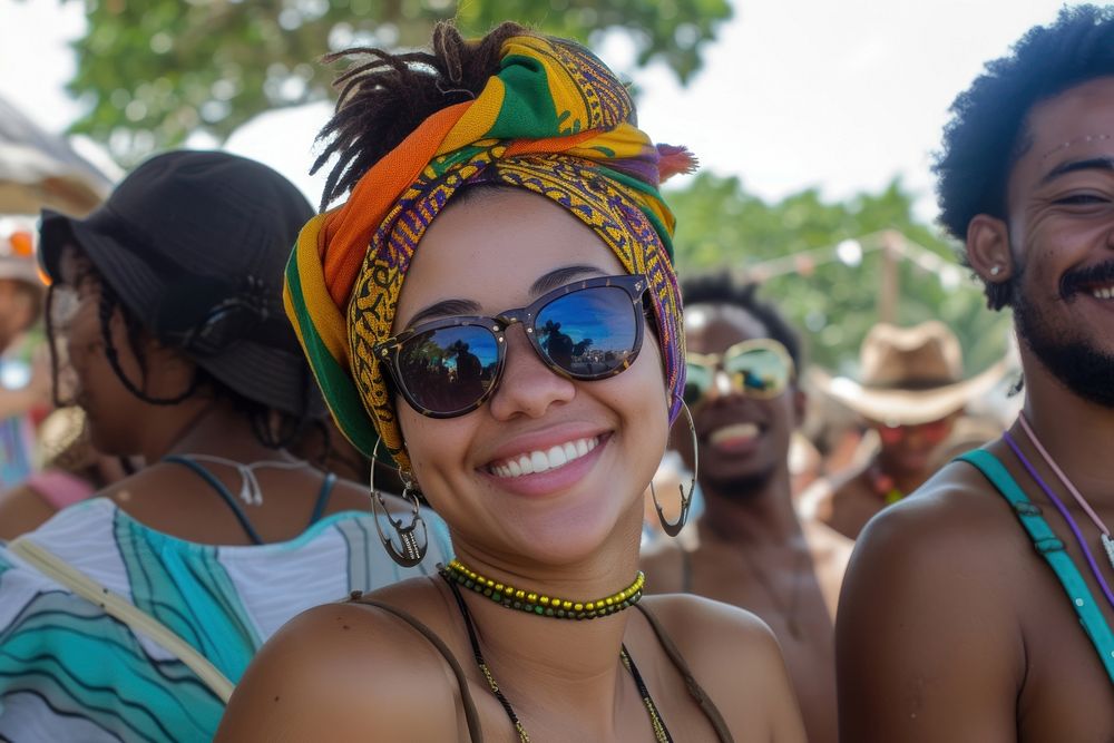 South afican sunglasses festival portrait.