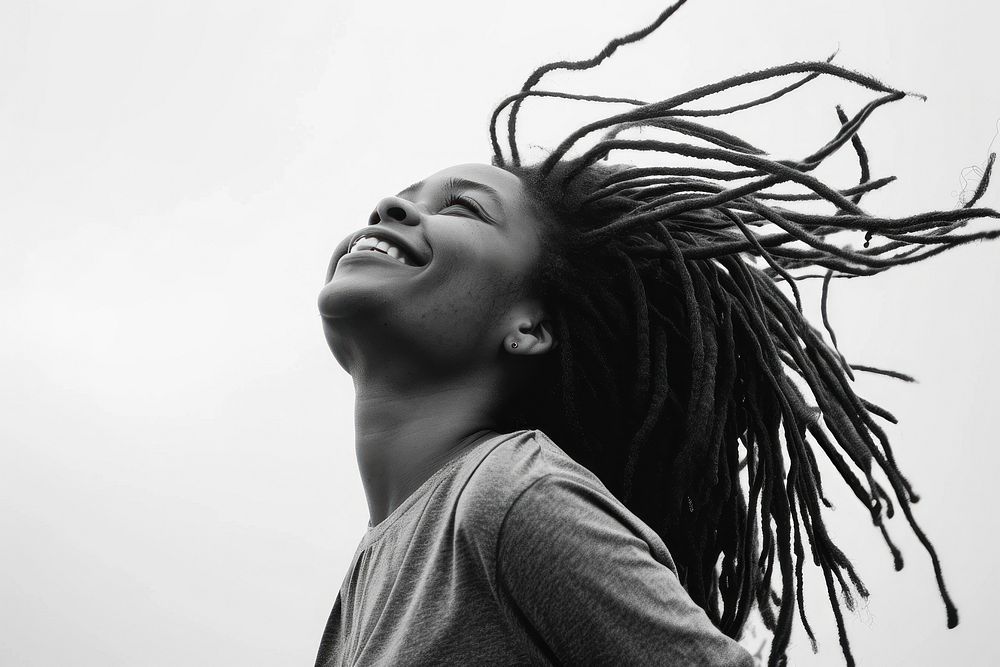 Spread long dreadlock hair up smile dreadlocks adult. AI generated Image by rawpixel.