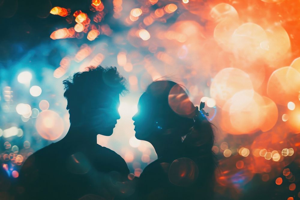Fireworks with silhouettes of black people photography portrait light.