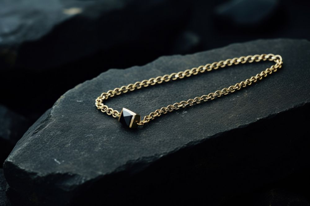 Gold chain necklace jewelry pendant. AI generated Image by rawpixel.