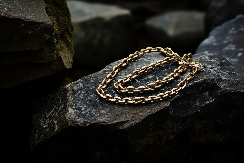 Gold chain jewelry accessories accessory. AI generated Image by rawpixel.