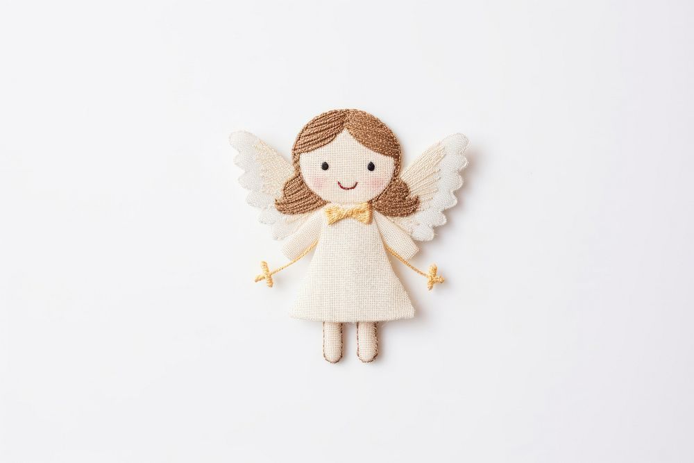Cute mini Angel in embroidery style angel doll toy.