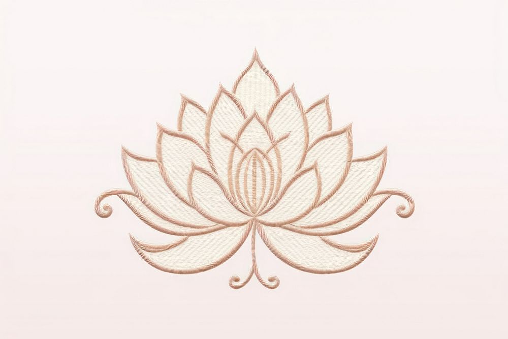 Cute minimal Lotus in embroidery style pattern calligraphy chandelier.