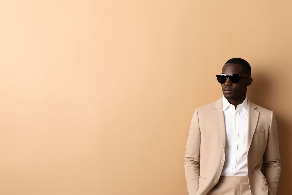 Black male sunglasses portrait adult. AI generated Image by rawpixel.