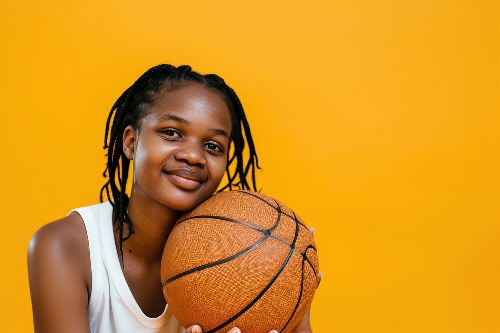 African American basketball player woman face photography portrait sports.