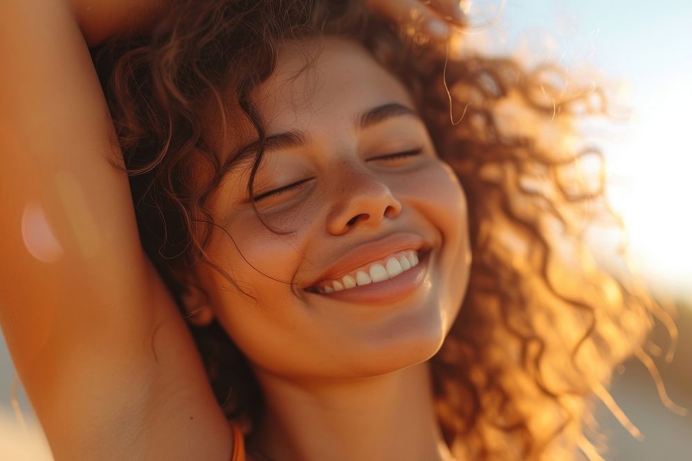 A young latina brazilian smile laughing cheerful.