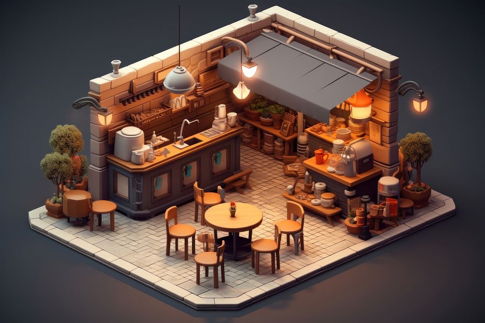 Coffee shop architecture restaurant furniture.