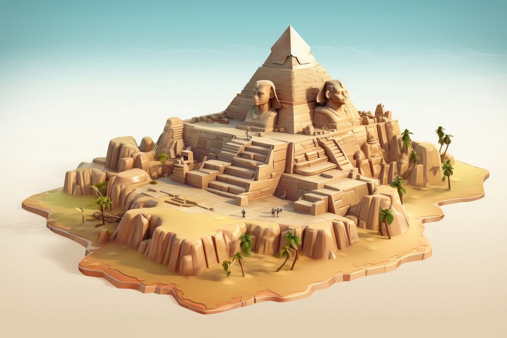 Sphinx Egypt architecture archaeology sandcastle.