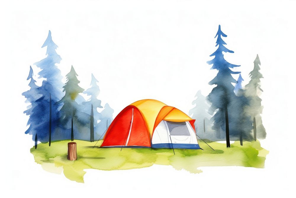 Camping border outdoors nature tent.