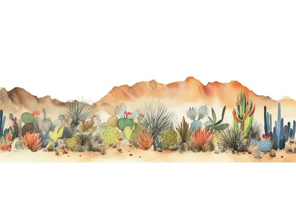 Desert border landscape panoramic outdoors.