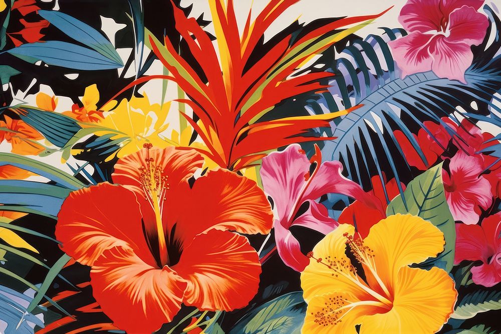 Tropical art backgrounds tropics. AI generated Image by rawpixel.