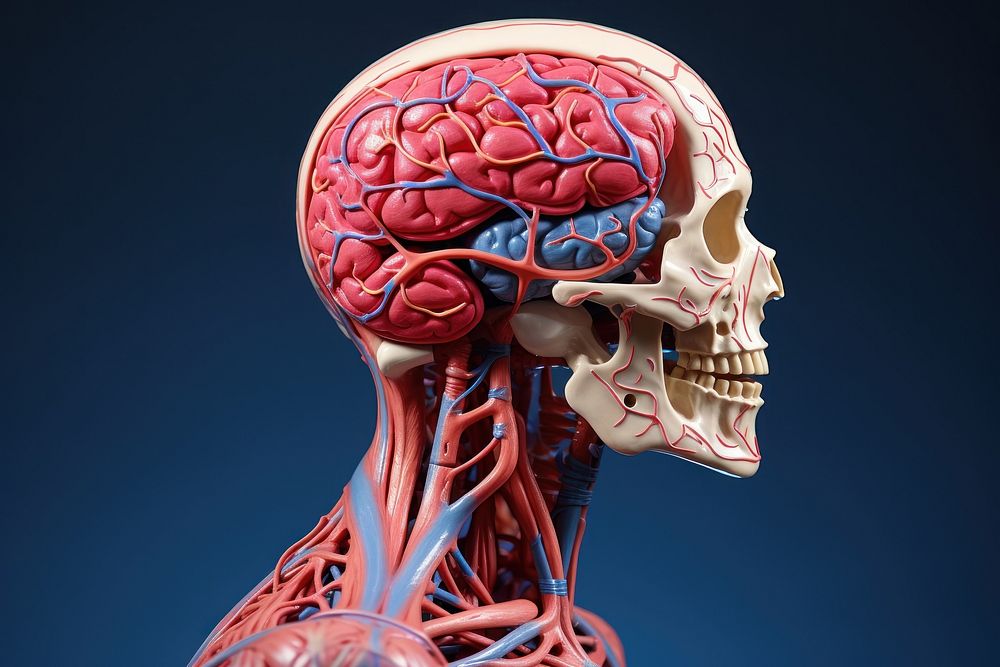 Figure with brain anatomy science biology. 