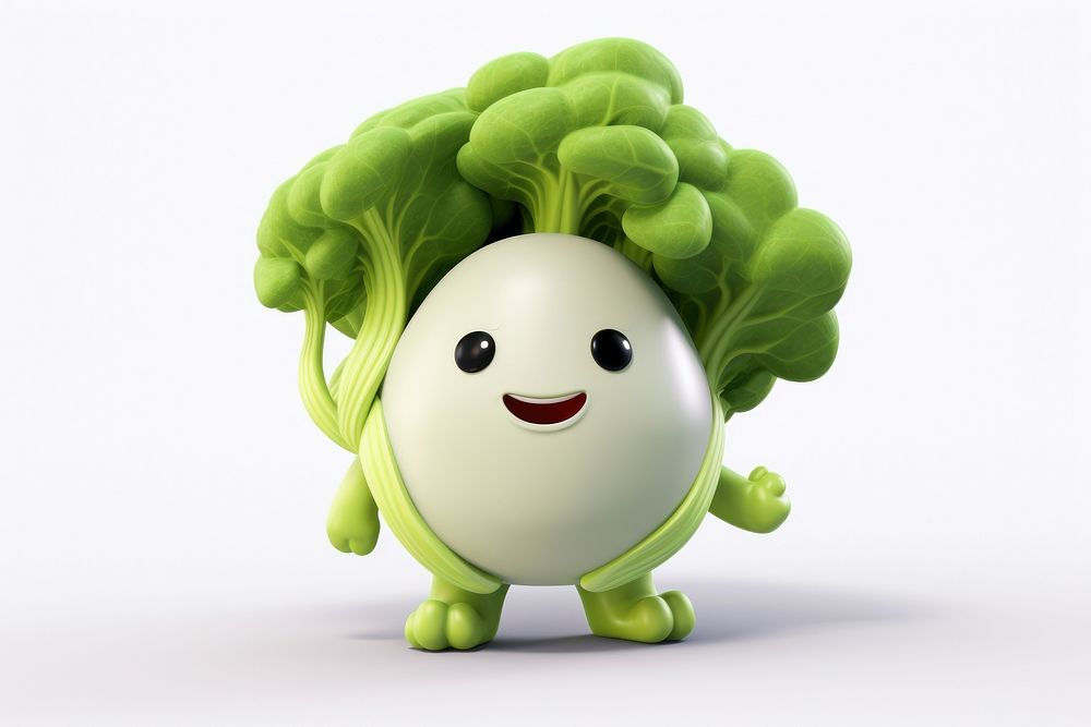 Bok choy vegetable cartoon plant.