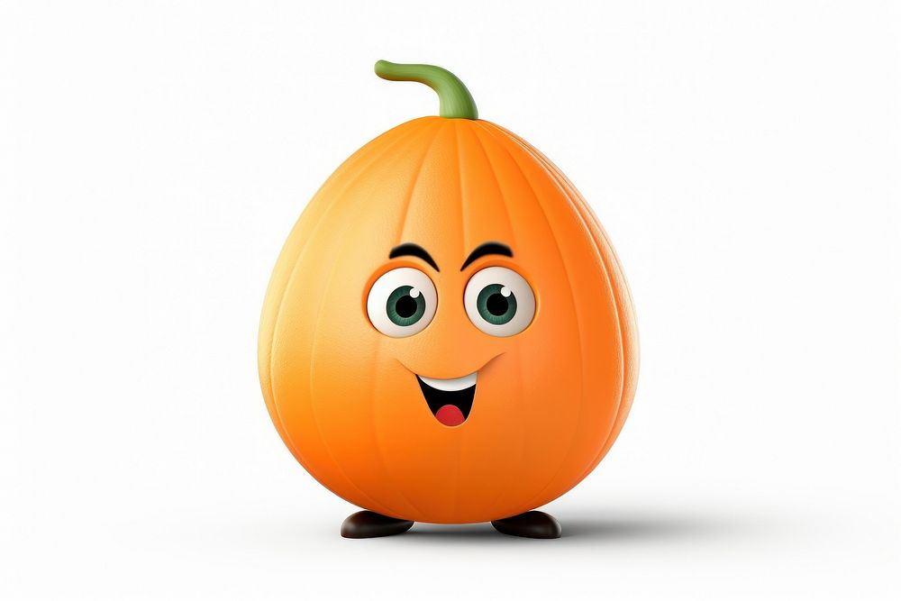 Cantaloupe vegetable pumpkin cartoon.