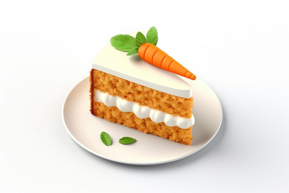 Carrot cake vegetable dessert plate.